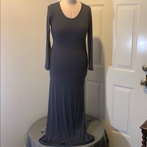 Go couture long sleeve form fitted maxi dress XL